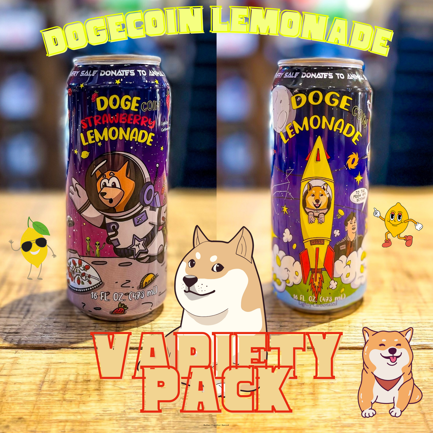Doge Coin Lemonade Variety 12 Pack